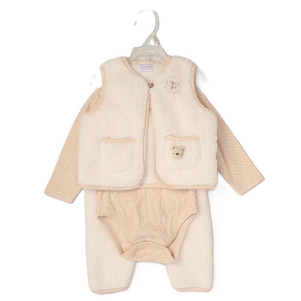 Beige baby Borg outfit