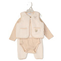Beige baby Borg outfit